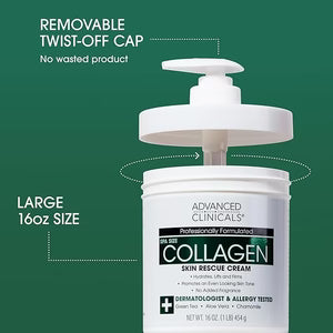 Advanced Clinicals - Spa Size Collagen Skin Rescue Cream