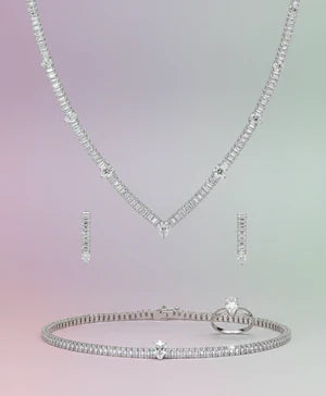 Classic Teardrop Crystal Jewelry Set