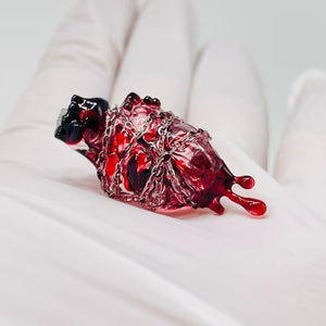 Original Design Handmade Wrapped And Bound Heart Pendant Couples Necklace