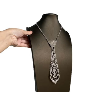 Popular Choker Tie Necklace Rhinestone Claw Chain Jewelry