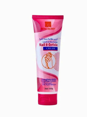 Rose Berry Lanolin & Shea Butter Nail & Cuticle Cream – Strengthening & Softening Formula (100g)