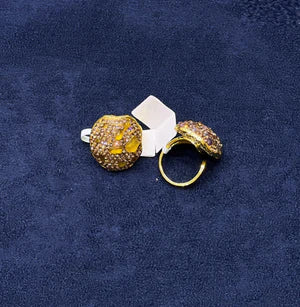 Stone Pavé Statement Ring