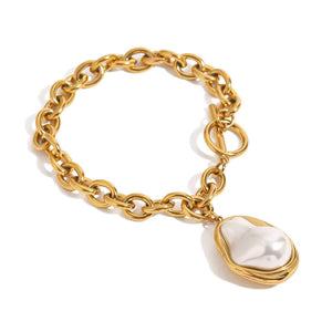 Stylish Stainless Steel Bracelet With 18k Gold Plating