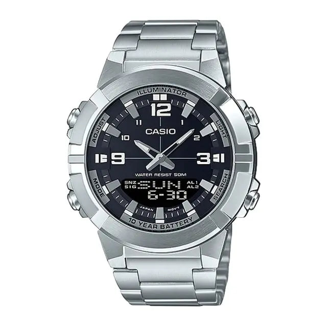 CASIO ANALOGUE DIGITAL MENS STAINLESS STE
