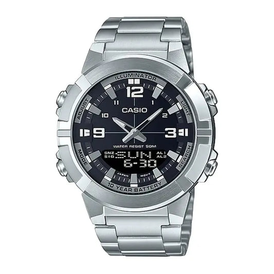 CASIO ANALOGUE DIGITAL MENS STAINLESS STE