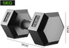 Deluxe Vinyl Dumbbell Hand Weight Set, Non-Slip, Hexagon Shape Neoprene Dipping Dumbbells Set, [multi] Colors for home gym/[5KG]