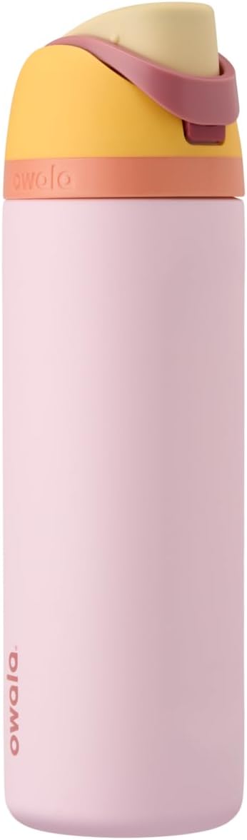 FreeSip Insulated Stainless Steel Water Bottle with Straw for Sports and Travel, BPA-Free Sports Water Bottle, 24 oz, Candy Store