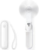 JISULIFE Portable Handheld Fan, Mini Pocket Hand Fan, Small Battery Operated 14-21 hours, USB Rechargeable Foldable Fan, Quiet Personal Fan with Power Bank, Flashlight for Indoor, Outdoor - White