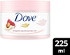 Dove Exfoliating Body Polish Scrub, Pomegranate & Shea Butter, with ¼ moisturising cream, 225ml