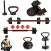 ULTIMAX- Adjustable 7 in 1 Dumbbell Set, Free Weights Dumbbells Set with Connecting Rod Used as Barbell, Kettlebell and Push-ups, Weightlifting Fitness for Home/Office