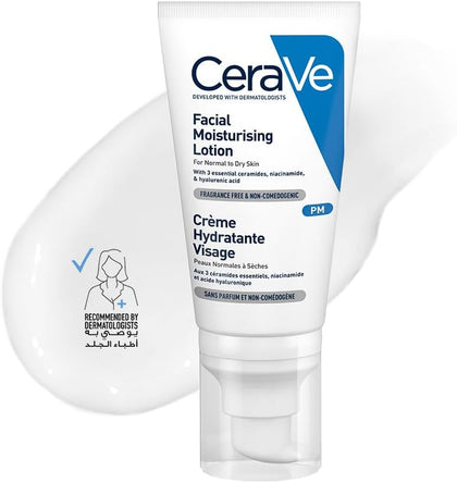 Cerave PM Facial Moisturizing Lotion Night Cream with Hyaluronic Acid 52Ml