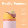 FreeSip Insulated Stainless Steel Water Bottle with Straw for Sports and Travel, BPA-Free Sports Water Bottle, 24 oz, Candy Store