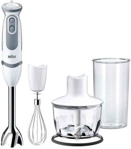 Household MultiQuick 5 Hand Blender, PowerBell Plus Technology, Splash Control, 21 speed, Whisk, Ergonomic Shape, Comfortable Soft Grip, 1000 Watts, 500 ml Chopper - MQ 5235