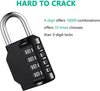 SHOWAY 2 Pcs Combination Padlock with 4-Digit Smooth Dial, Heavy Duty Lock Weather Proof Padlock for Gym, School, Garage, Storage, Luggage Lockers (Black)