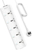 PEGANT 5 Way 5M Power Extension Cord 5 Universal Outlets Electrical Strip UK Plug 5 Meters Cable 250V 2500W Surge Protector (5 Way 5M)