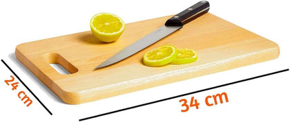 Large Natural Bamboo Wood Chopping Cutting Board for Kitchen Vegetables, Fruits & Cheese, BPA Free, Eco-Friendly, Anti-Microbial Durable and Easy to Clean (34 x 24cm)
