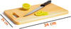 Large Natural Bamboo Wood Chopping Cutting Board for Kitchen Vegetables, Fruits & Cheese, BPA Free, Eco-Friendly, Anti-Microbial Durable and Easy to Clean (34 x 24cm)