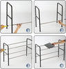 Angju Under Sink Kitchen Rack Expandable Cabinet Shelf Organizer Rack with Removable Panels for Kitchen Bathroom Storage