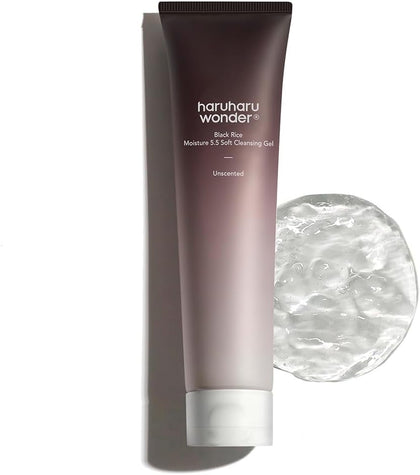 Haruharu Wonder Black Rice Moisture 5.5 Soft Cleansing Gel 100ml Fermented Black Rice Face Wash Foam Cleanser