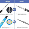 TABIGER Soldering Iron Kit - 60W Temperature Adjustable Electric Solder Iron Gun Welding Set with Toolbox (12 Pieces kit)