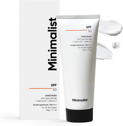 Minimalist Sunscreen SPF 50 PA++++ | Clinically Tested in US (In-Vivo) | Lightweight with Niacinamide| No White Cast | Broad Spectrum Face Sunscreen | For Women & Men