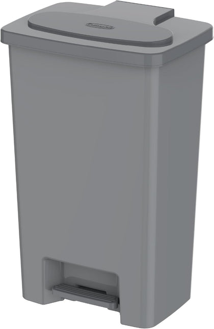 Cosmoplast 44L Step-On Waste Bin With Pedal, Pearl Silver
