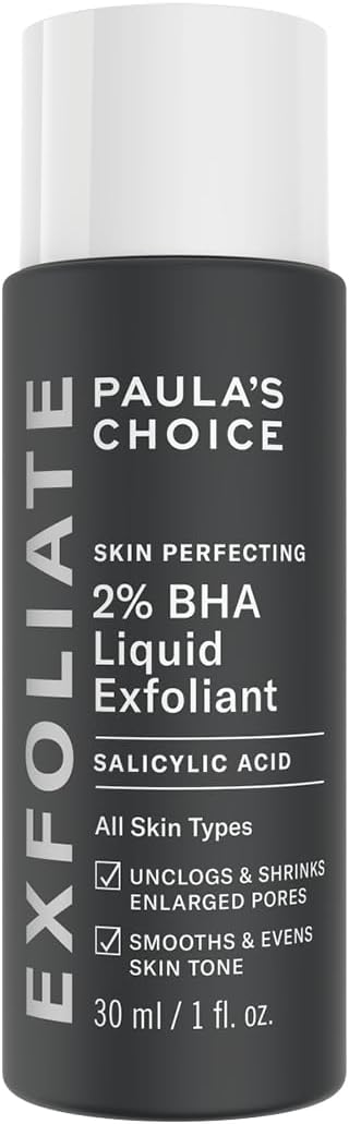 Paula's Choice SKIN PERFECTING 2% BHA Liquid Exfoliant - Face Exfoliating Peel Fights Blackheads & Enlarged Pores - with Salicylic Acid - Combination & Oily Skin - 30 ml