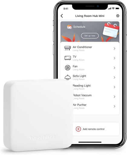 SwitchBot SwitchBot Hub Mini - White Remote Control Hub for Air Conditioning, TV and Other Infrared Controllable Devices