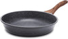 Nonstick Frying Pan Skillet, Swiss Granite Coating Omelette Pan, Healthy Stone Cookware Chef's Pan, PFOA Free 24 Cm