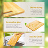 Large Natural Bamboo Wood Chopping Cutting Board for Kitchen Vegetables, Fruits & Cheese, BPA Free, Eco-Friendly, Anti-Microbial Durable and Easy to Clean (34 x 24cm)