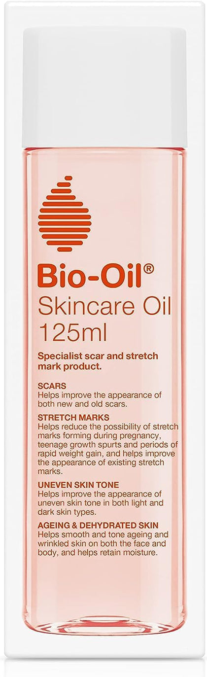 Bio-Oil Skincare oil| Specialist for Scar and Stretch marks,Uneven Skin tone, Ageing & Dehydrated Skin|Dermatologically Tested|Formulated for all Skin types|with Natural Oils(Vitamin A & E)-125ml