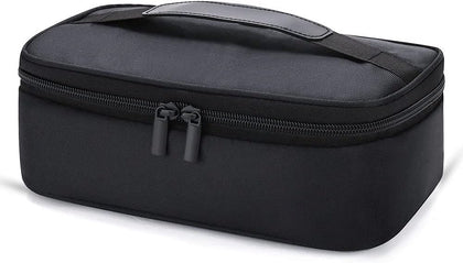 Exrp Small Lunch Bag for Men Women Insulated Lunch Box Mini Lunchbox Thermal Lunch Boxes Adult Lunch Pail Petty Food Containers Portable Cooler Bags Reusable Snack Bag Loncheras Para Hombres Black