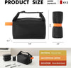 NALACAL Lunch bag for Adult Women Men, Reusable High Capacity Lunch Tote Bags, Small Leakproof Cooler Food Lunch Containers, Lunch box for Work, Travel, Outdoor, School Picnic (Black)