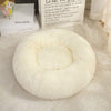 Gavenia Cat Beds for Indoor Cats -20’’x20’’ Washable Donut Cat and Dog Bed,Soft Plush Pet Cushion，Waterproof Bottom - Fluffy Dog and Cat Calming & Self-Warming Bed for and Sleep Improvement (Beige)