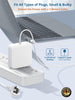 PEGANT 5 Way Power Extension Cord with USB, 1x 20W USB-C PD, 3x USB-A QC Fast Charging Ports, 5x Universal Electrical Outlet Lead Sockets, Multi Plug Charging Surge Protector Strip, 3M Cable