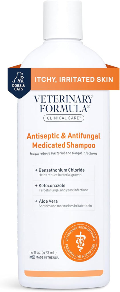 Synergy Labs Veterinary Formula Clinical Care Antiseptic & Antifungal Shampoo for Dogs 473ml