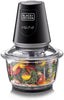 Multi-Function Glass Chopper & Mincer, 400W, XXL 1.2L Bowl, 4-Blade System, Pulse Speed for Precision, Ice Crushing, Compact Sleek Black Design, Easy to Clean, Black - GC400-B5