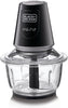 Multi-Function Glass Chopper & Mincer, 400W, XXL 1.2L Bowl, 4-Blade System, Pulse Speed for Precision, Ice Crushing, Compact Sleek Black Design, Easy to Clean, Black - GC400-B5