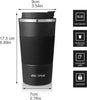 GEMFUL Travel Coffee Mug Stainless Steel Vacuum Ice and Hot Drinks Insulated Tumbler for Home Office Outdoor Works, 510ml, Black