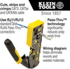 Klein Pass-Thru Modular Wire Crimper, All-in-One Tool Cuts, Strips, Crimps, Fast and Reliable Tools VDV226-110