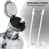 GEMFUL 3 Liter Water Bottles with Handle Motivational BPA Free Big Jugs for Fitness Man