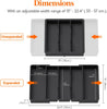 Lifewit Cutlery Tray for Drawers, Large Kitchen Utensil Holder, Expandable to 57cm, Depth 38cm, Drawer Organizer, Plastic Cutlery Holder for Knives/Forks, Black