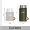 THERMOS STAINLESS STEEL VACUUM INSULATED ARMY GREEN JAR 710ML, SK3020AG, INSULATED FOOD JAR, LUNCH BOX, STORAGE CONTAINER, THERMAL FLASK FOR TRAVEL