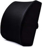 Memory Foam Lumbar Support Back cushion With 3D Mesh Cover Balanced Firmness Designed for Lower Back Pain Relief- Ideal Back Pillow for Computer/Office Chair, Car Seat, Recliner etc. - Black