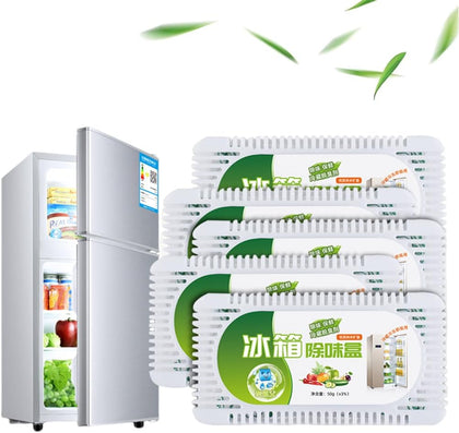 Aowin 4 Pack Refrigerator Deodorizer,Fridges Odor Eliminator,Natural Unscented Activated Charcoal Refrigerator Deodorizer,Dehumidizer,Antistaling Agent for Freezers Coolers and Lunch Boxes
