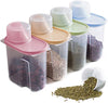 PREMIFY 8Pcs Cereal Containers Set |4pcs 2.5L + 4pcs 2L Capacity Airtight Food Storage Container | BPA Free Plastic Rice Storage Bin/Dispenser + Measuring Cup & Pour Spout