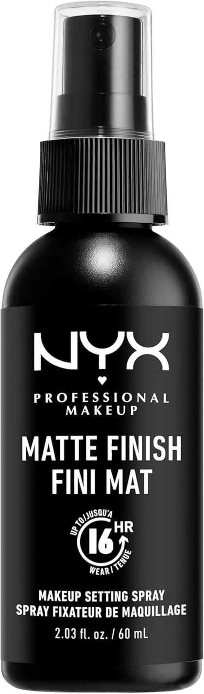 NYX PROFESSIONAL MAKEUP Makeup Setting Spray - Matte Finish, Lightweight, Long-Lasting, Extends Makeup Wear Up to 16 hours, Vegan and Cruelty Free Formula, 60ml