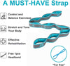 Angju Stretch Band Strap, Elastic Exercise Stretching Band with 9 Loops for Yoga Physical Therapy Dance Workout Fitness, Stretch Assist - Light Resistance Band for Strength Flexibility Training