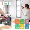 WORKPRO Heavy Duty Staple Gun 6-in-1 with 4000 pc Staples, Manual Nail Gun/Brad Nailer, Adjustable Force, Stapler for Upholstery, Repair, Decoration, Carpentry, DIY