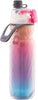 O2COOL Mist N' Sip Insulated Water Bottle - 20 oz, Raspberry Ombre Color | 2-in-1 Function, Double-Wall Insulation, BPA-Free | Perfect for Sports, Cycling & Outdoor Activities
